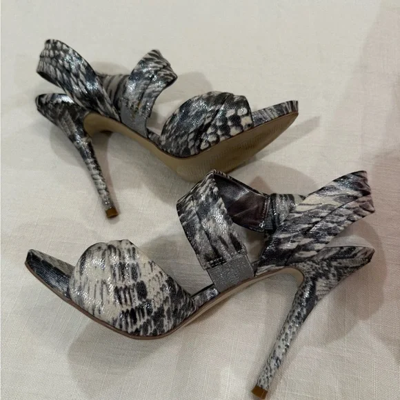 Guess Snakeskin Print Heels with Blue Insole - Picture 4 of 11